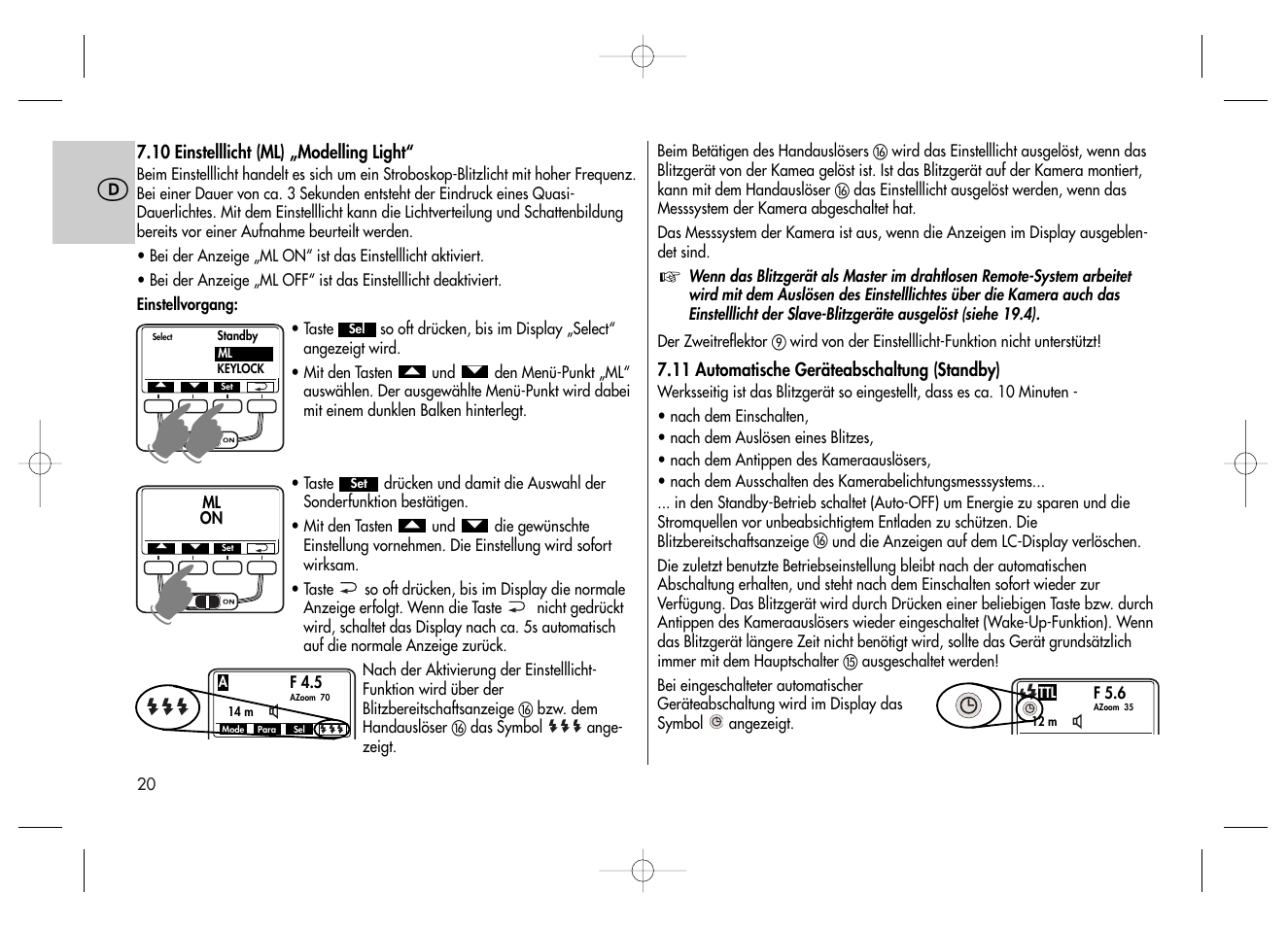 Metz MECABLITZ 58 AF-2 digital Canon User Manual | Page 20 / 230