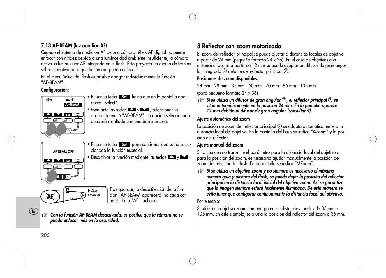 Metz MECABLITZ 58 AF-2 digital Canon User Manual | Page 206 / 230