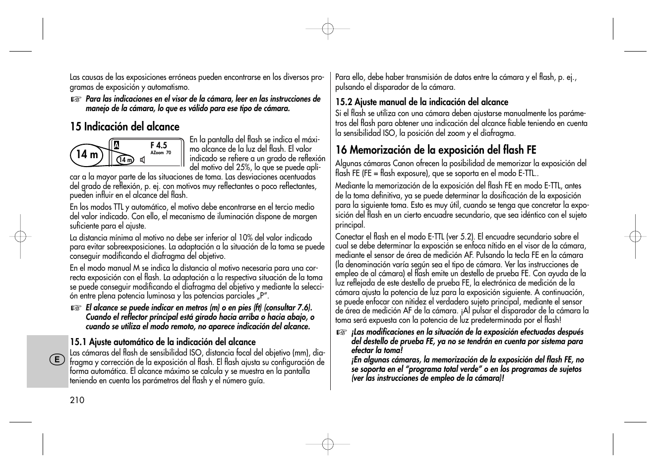 Metz MECABLITZ 58 AF-2 digital Canon User Manual | Page 210 / 230