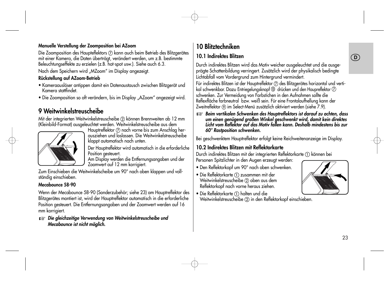 Metz MECABLITZ 58 AF-2 digital Canon User Manual | Page 23 / 230