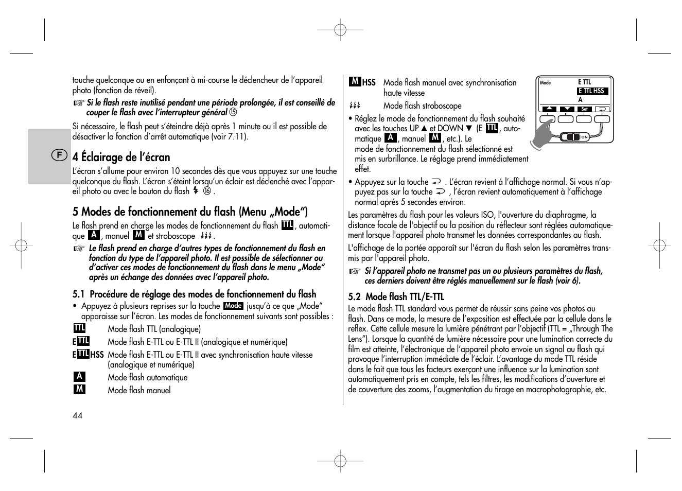 Metz MECABLITZ 58 AF-2 digital Canon User Manual | Page 44 / 230