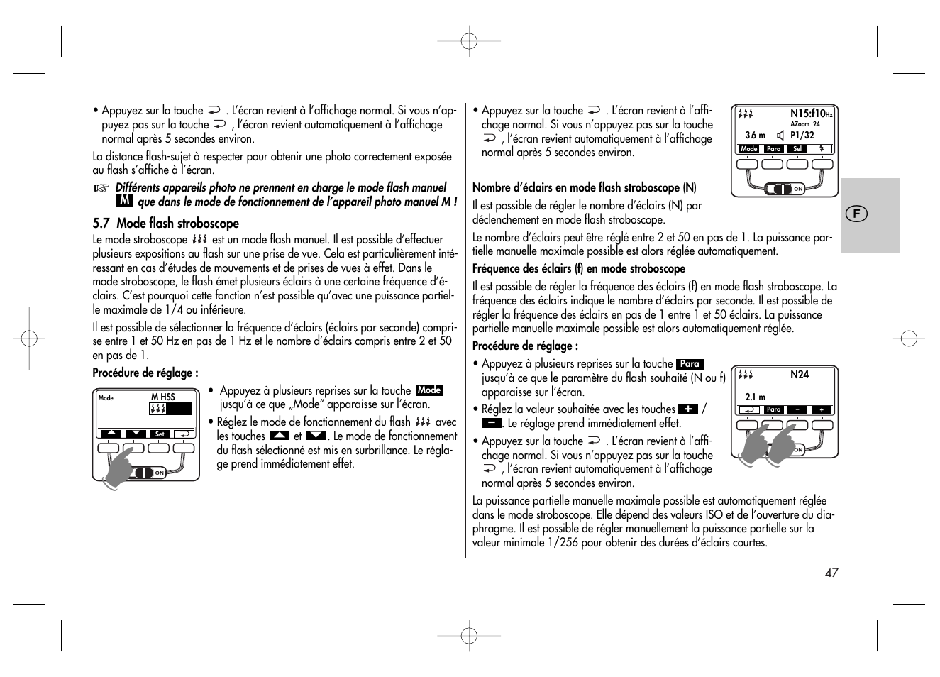 Metz MECABLITZ 58 AF-2 digital Canon User Manual | Page 47 / 230