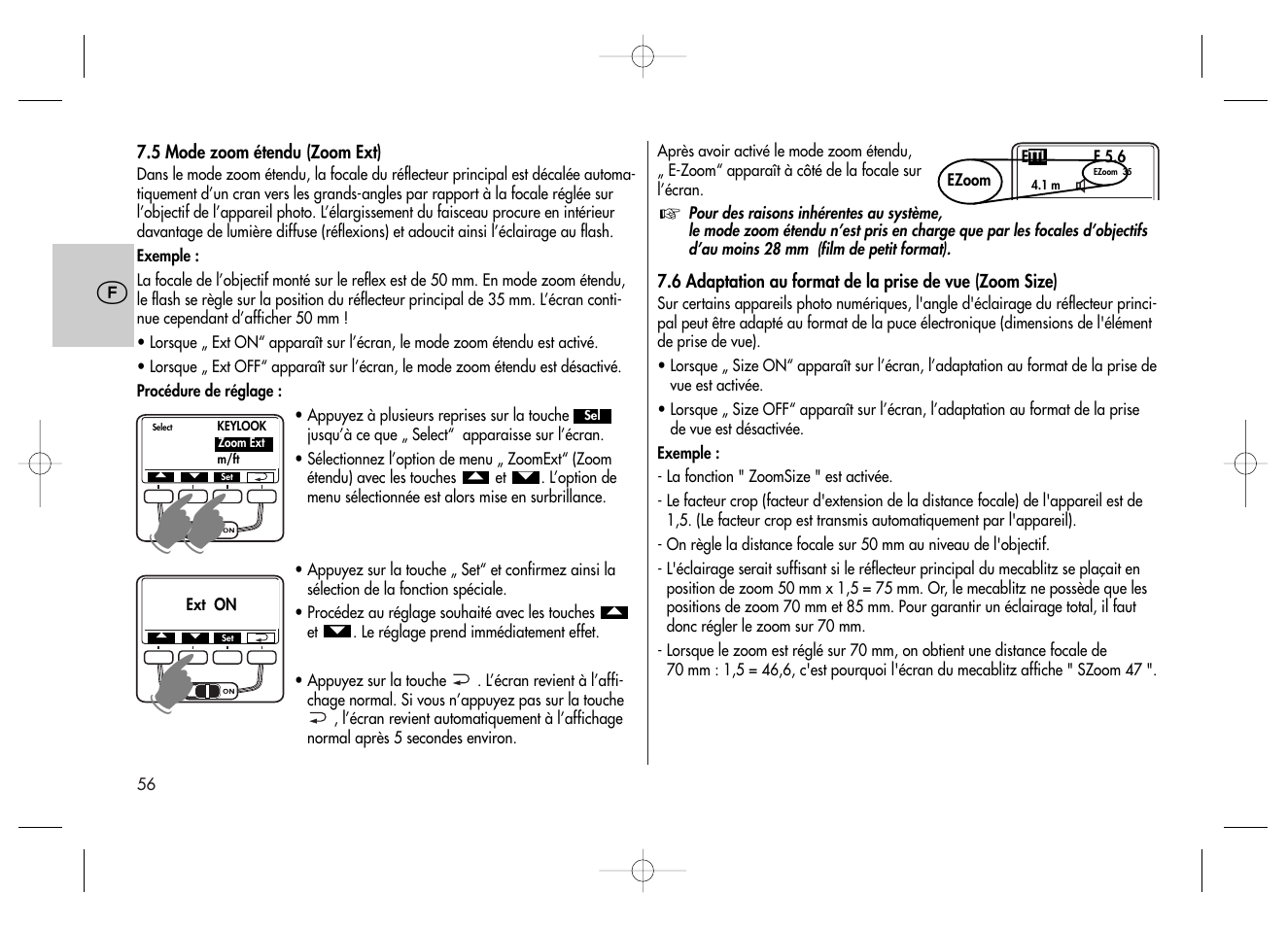 Metz MECABLITZ 58 AF-2 digital Canon User Manual | Page 56 / 230