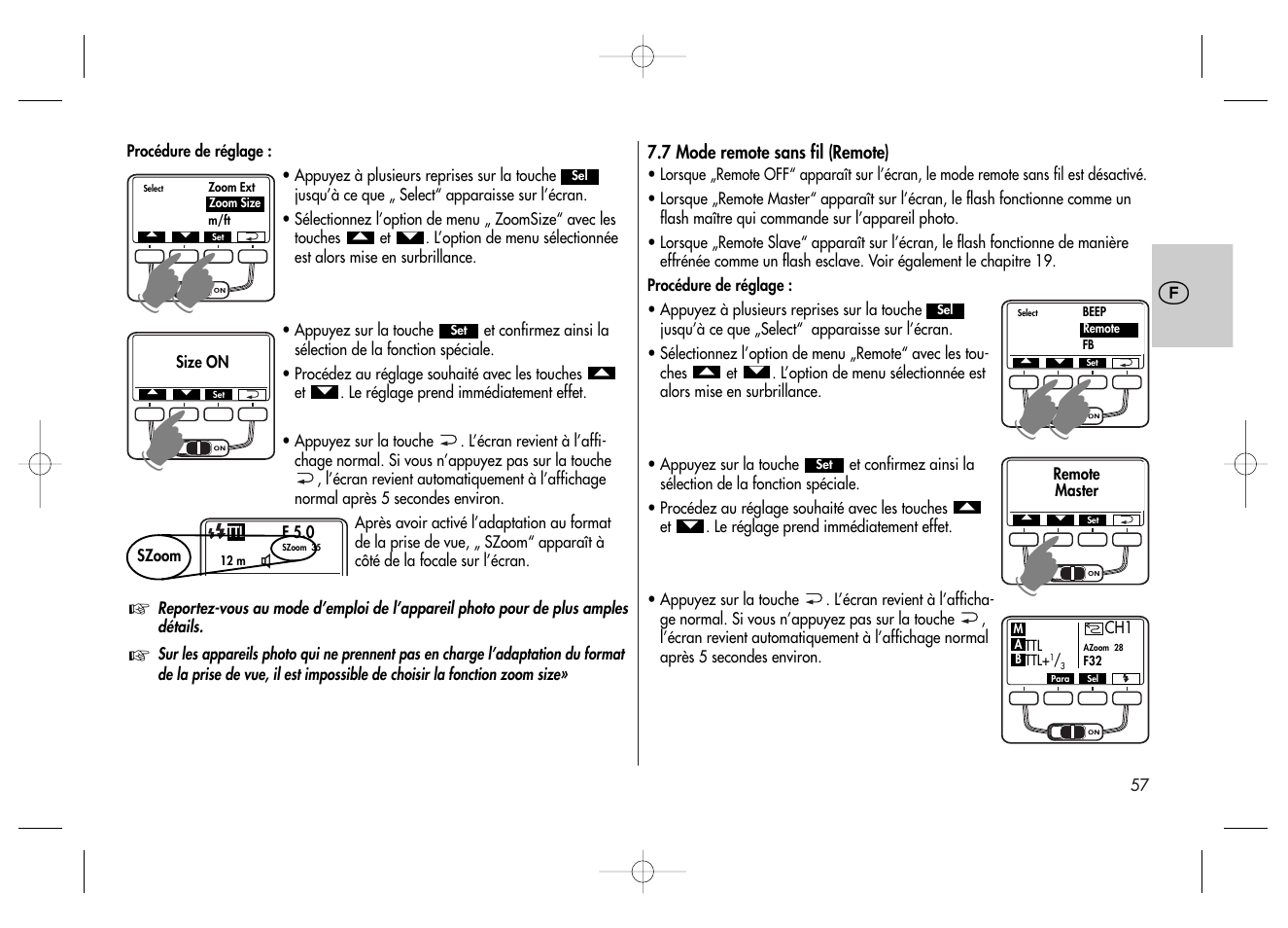 Metz MECABLITZ 58 AF-2 digital Canon User Manual | Page 57 / 230