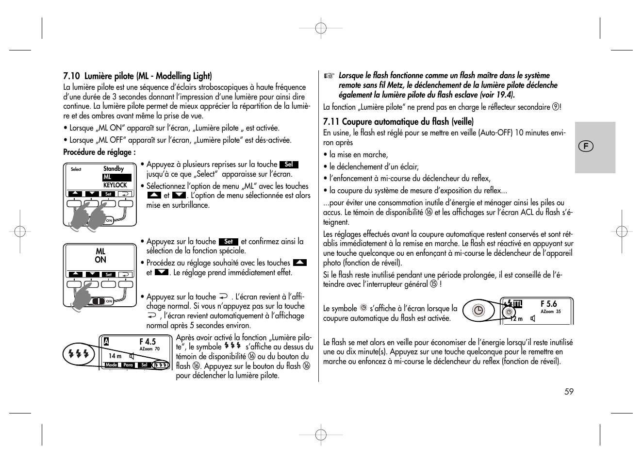 Metz MECABLITZ 58 AF-2 digital Canon User Manual | Page 59 / 230