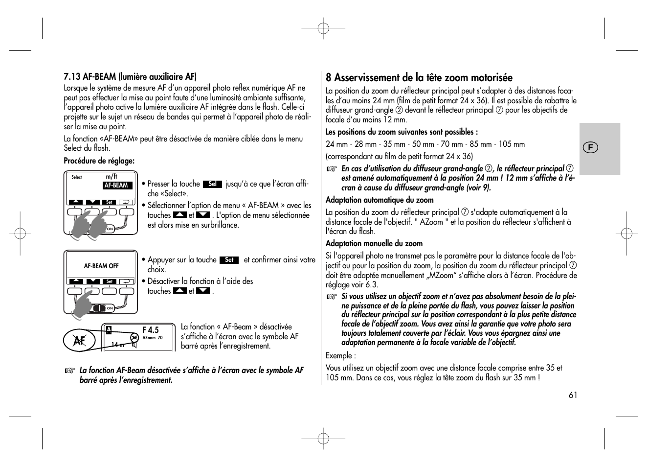 Metz MECABLITZ 58 AF-2 digital Canon User Manual | Page 61 / 230