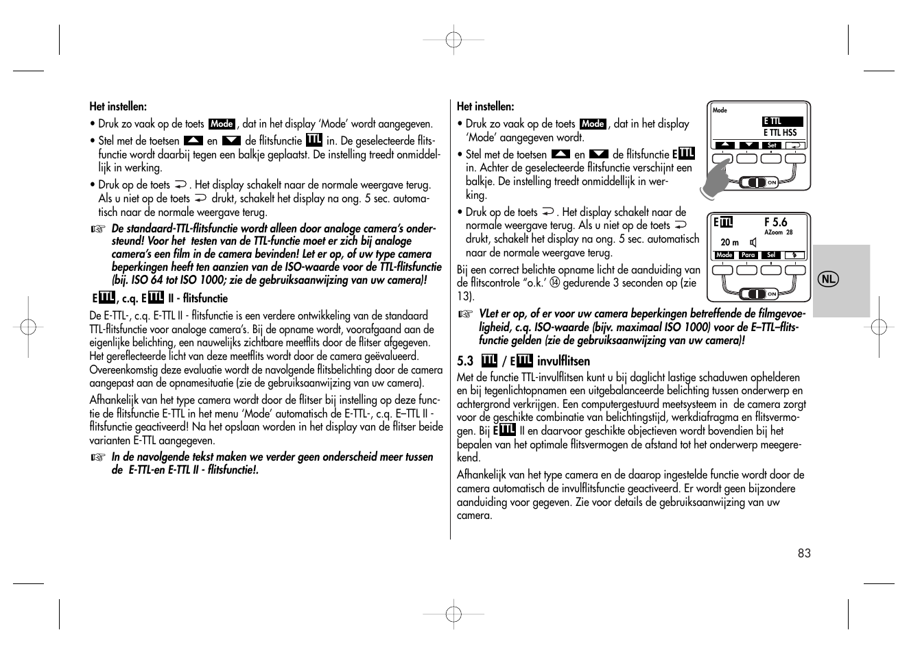 Metz MECABLITZ 58 AF-2 digital Canon User Manual | Page 83 / 230