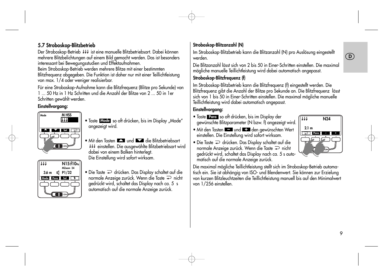 Metz MECABLITZ 58 AF-2 digital Canon User Manual | Page 9 / 230