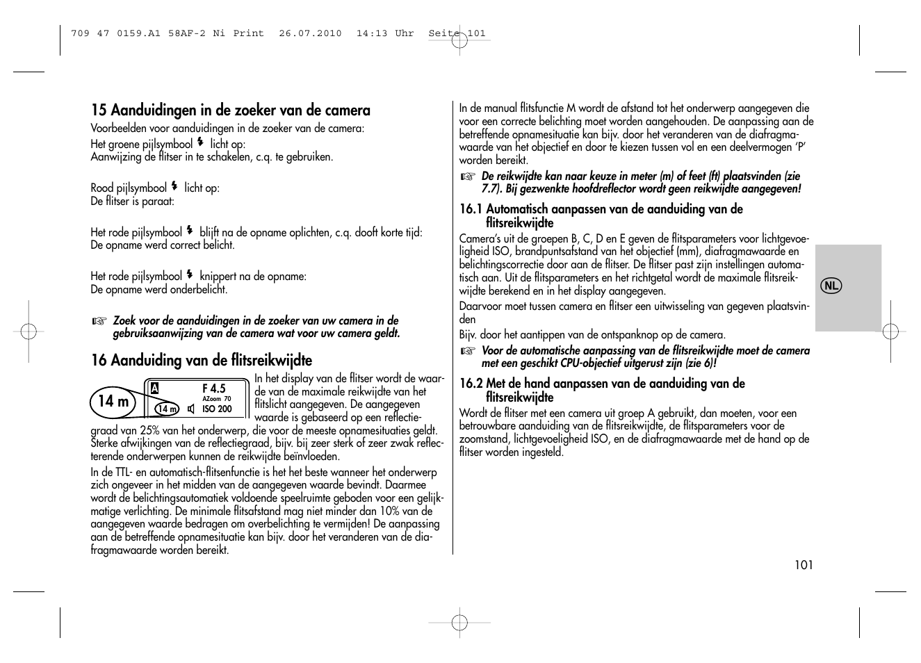Metz MECABLITZ 58 AF-2 digital Nikon User Manual | Page 101 / 230