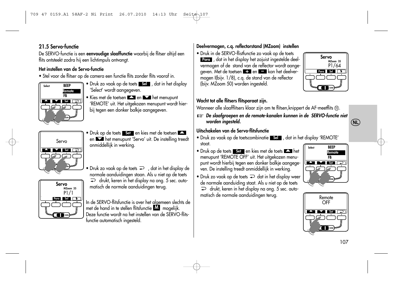 Metz MECABLITZ 58 AF-2 digital Nikon User Manual | Page 107 / 230