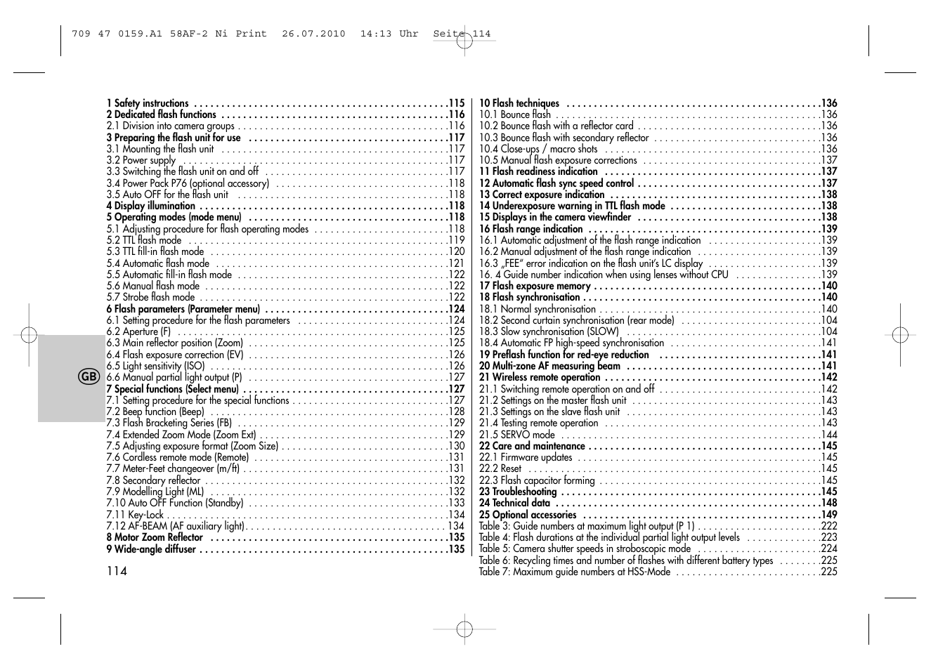 Metz MECABLITZ 58 AF-2 digital Nikon User Manual | Page 114 / 230