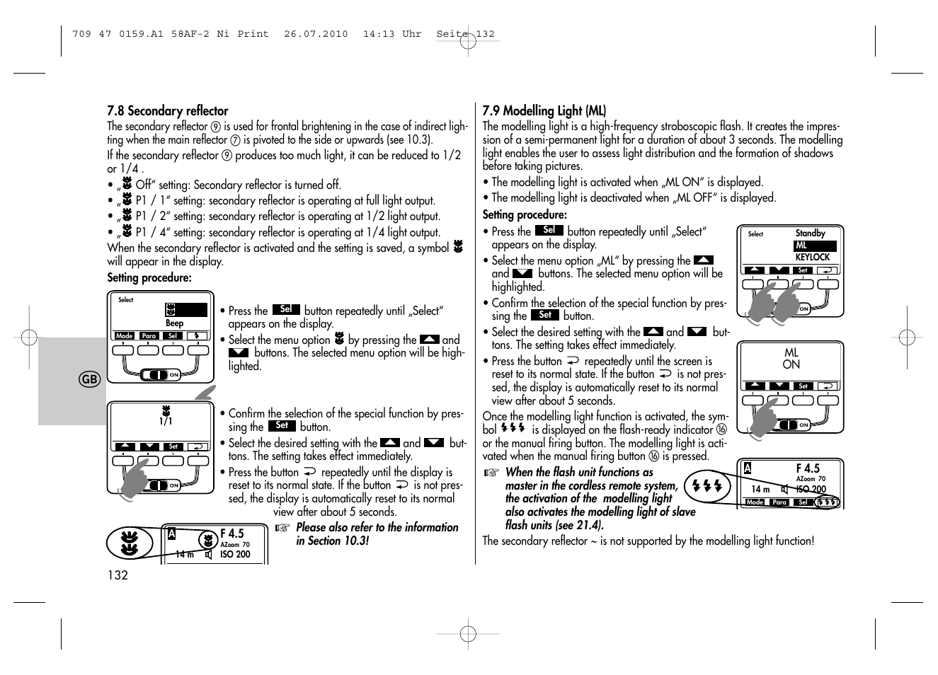 Metz MECABLITZ 58 AF-2 digital Nikon User Manual | Page 132 / 230