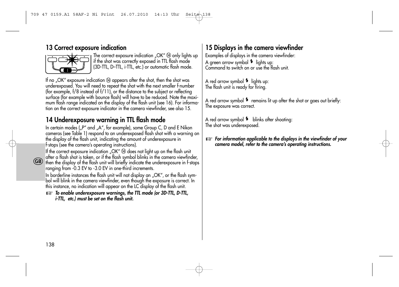 Metz MECABLITZ 58 AF-2 digital Nikon User Manual | Page 138 / 230