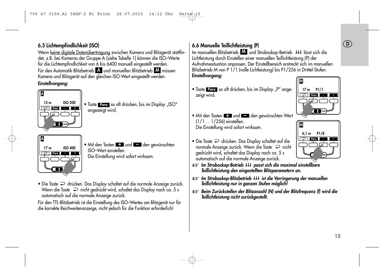 Metz MECABLITZ 58 AF-2 digital Nikon User Manual | Page 15 / 230