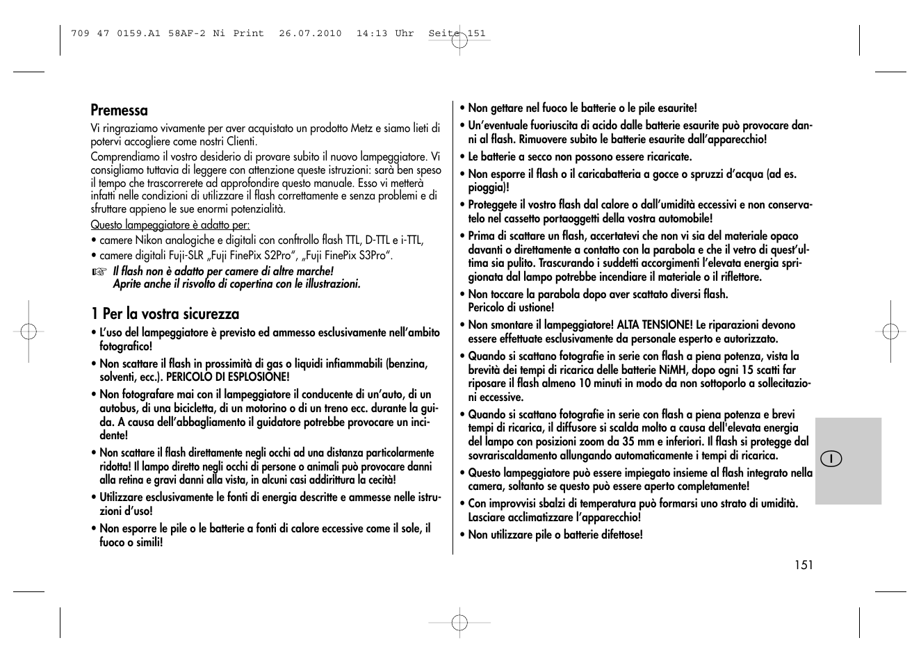 Metz MECABLITZ 58 AF-2 digital Nikon User Manual | Page 151 / 230