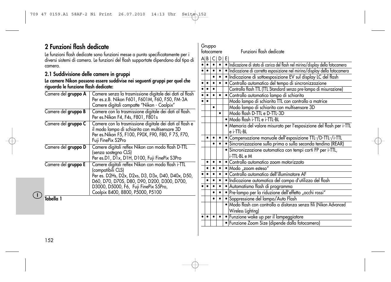2 funzioni flash dedicate | Metz MECABLITZ 58 AF-2 digital Nikon User Manual | Page 152 / 230