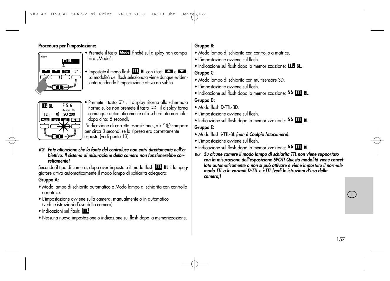 Metz MECABLITZ 58 AF-2 digital Nikon User Manual | Page 157 / 230