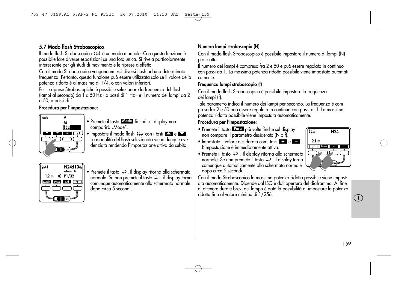 Metz MECABLITZ 58 AF-2 digital Nikon User Manual | Page 159 / 230