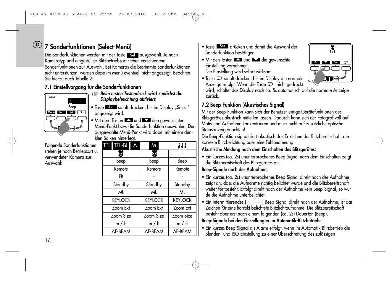 Metz MECABLITZ 58 AF-2 digital Nikon User Manual | Page 16 / 230