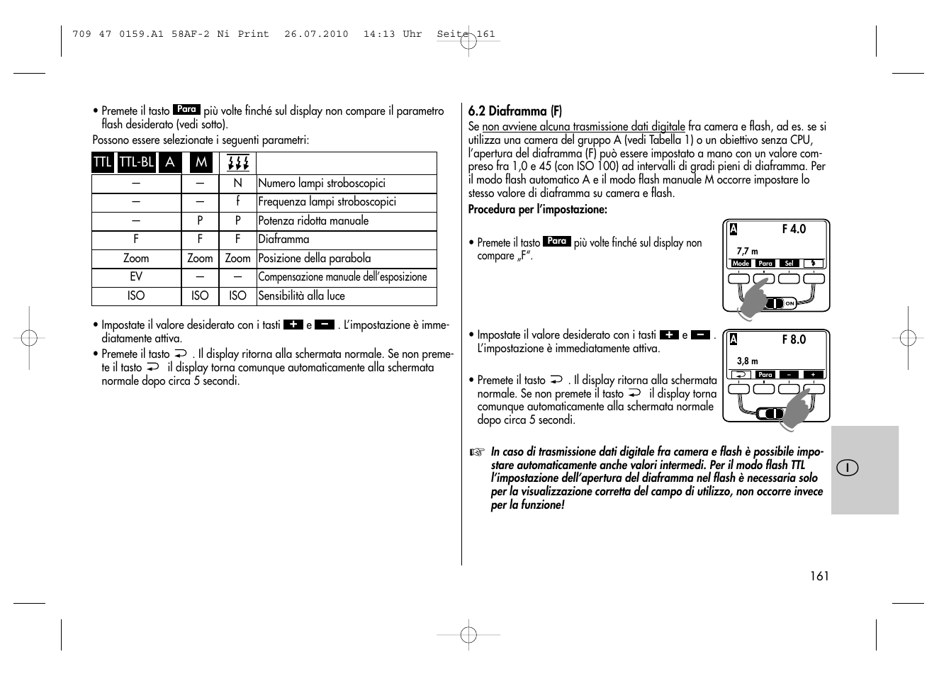 Metz MECABLITZ 58 AF-2 digital Nikon User Manual | Page 161 / 230