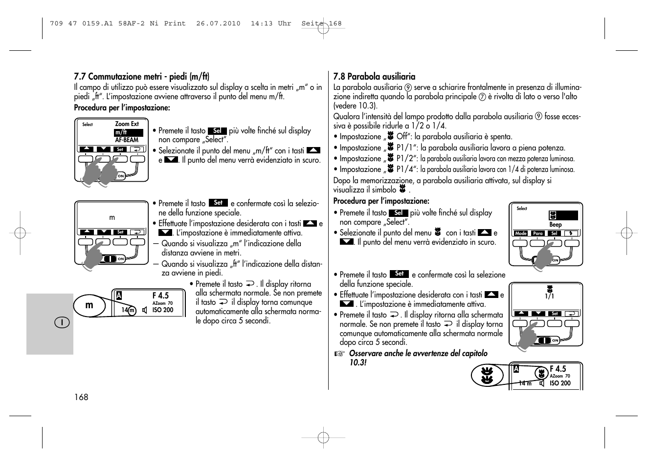 Metz MECABLITZ 58 AF-2 digital Nikon User Manual | Page 168 / 230