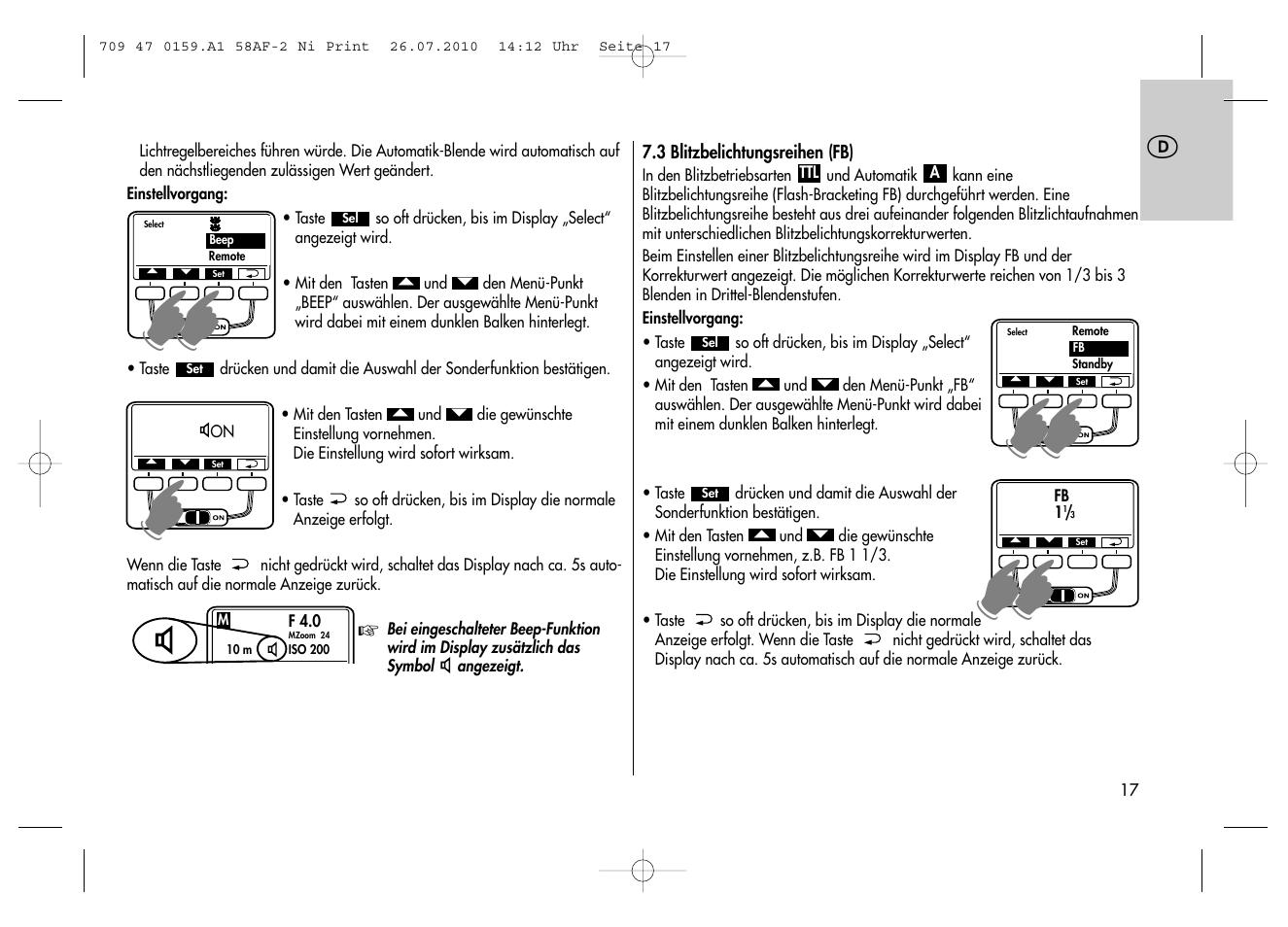 Metz MECABLITZ 58 AF-2 digital Nikon User Manual | Page 17 / 230