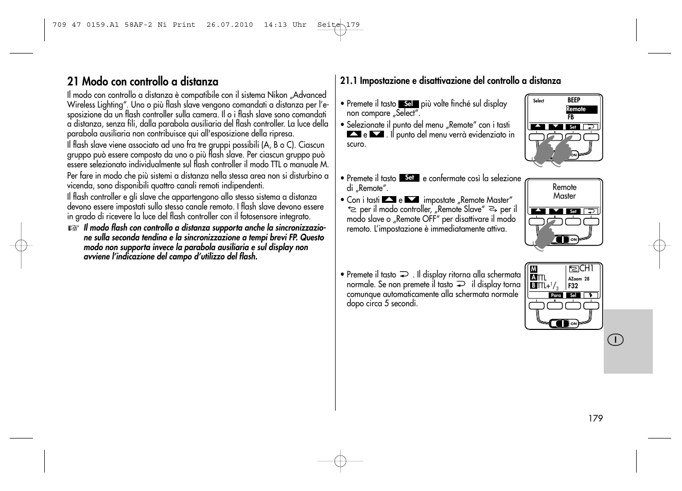 Metz MECABLITZ 58 AF-2 digital Nikon User Manual | Page 179 / 230