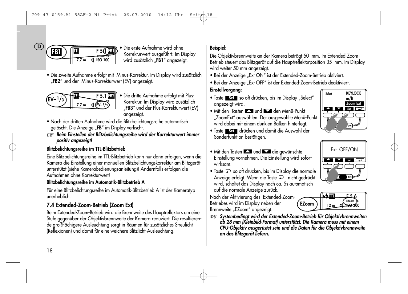 Metz MECABLITZ 58 AF-2 digital Nikon User Manual | Page 18 / 230