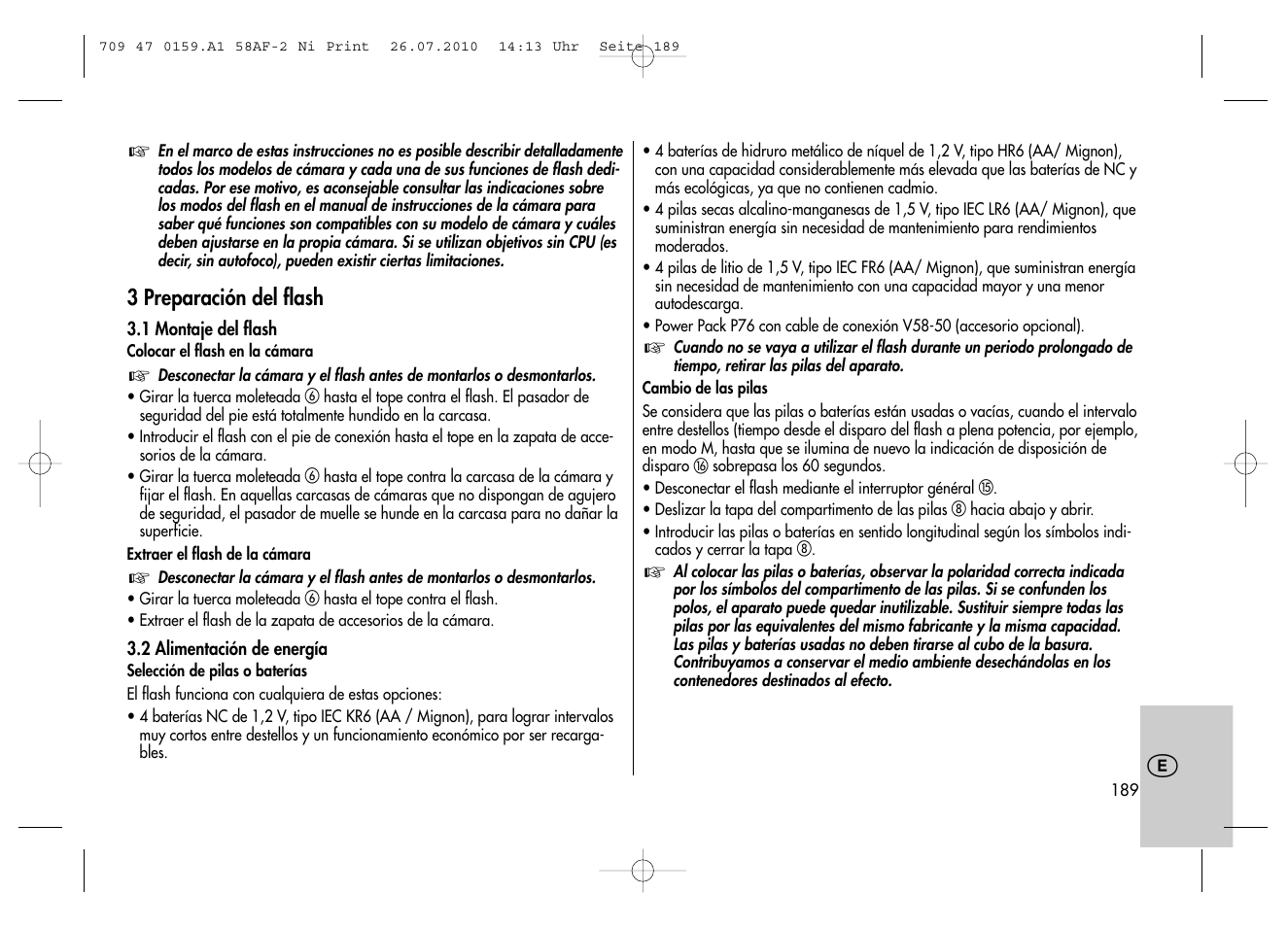 Metz MECABLITZ 58 AF-2 digital Nikon User Manual | Page 189 / 230