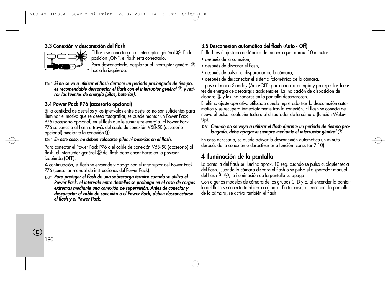 Metz MECABLITZ 58 AF-2 digital Nikon User Manual | Page 190 / 230