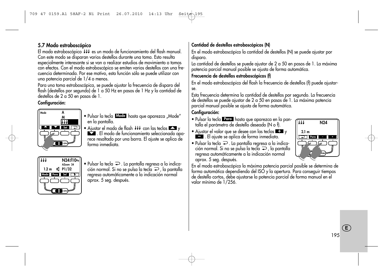 Metz MECABLITZ 58 AF-2 digital Nikon User Manual | Page 195 / 230