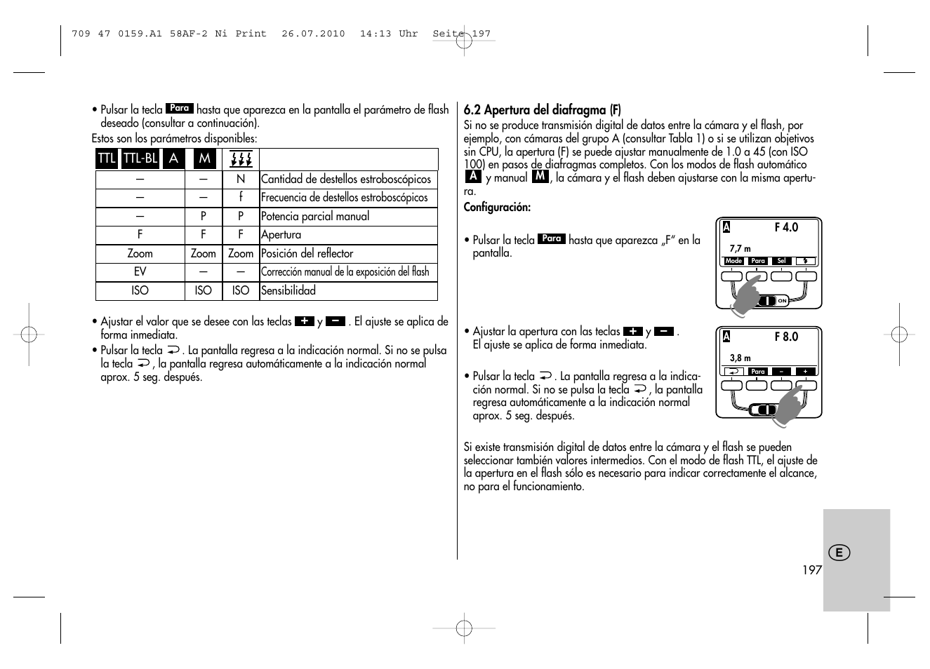 Metz MECABLITZ 58 AF-2 digital Nikon User Manual | Page 197 / 230