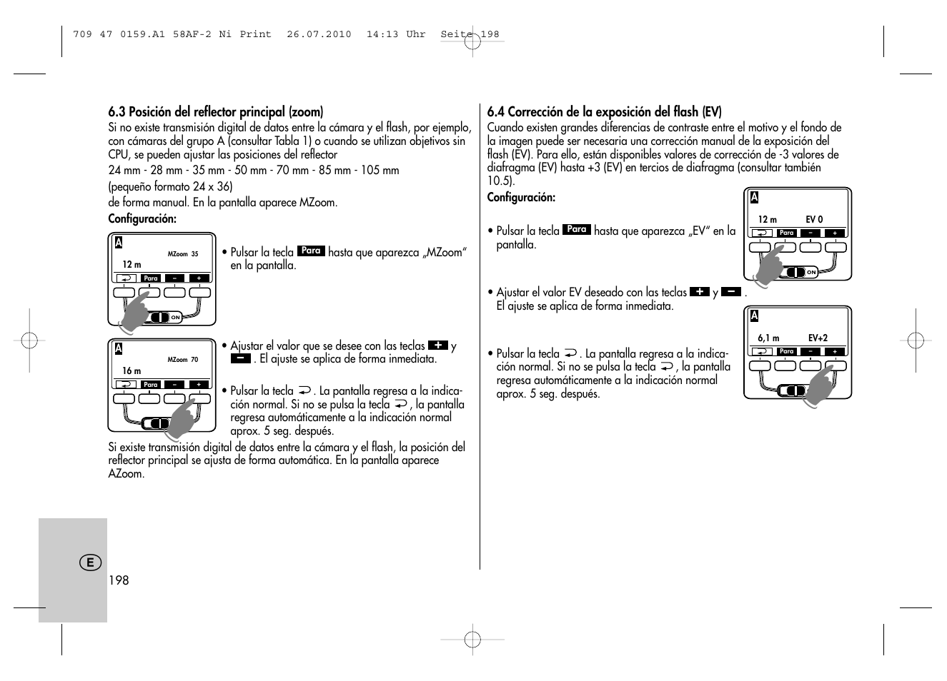 Metz MECABLITZ 58 AF-2 digital Nikon User Manual | Page 198 / 230