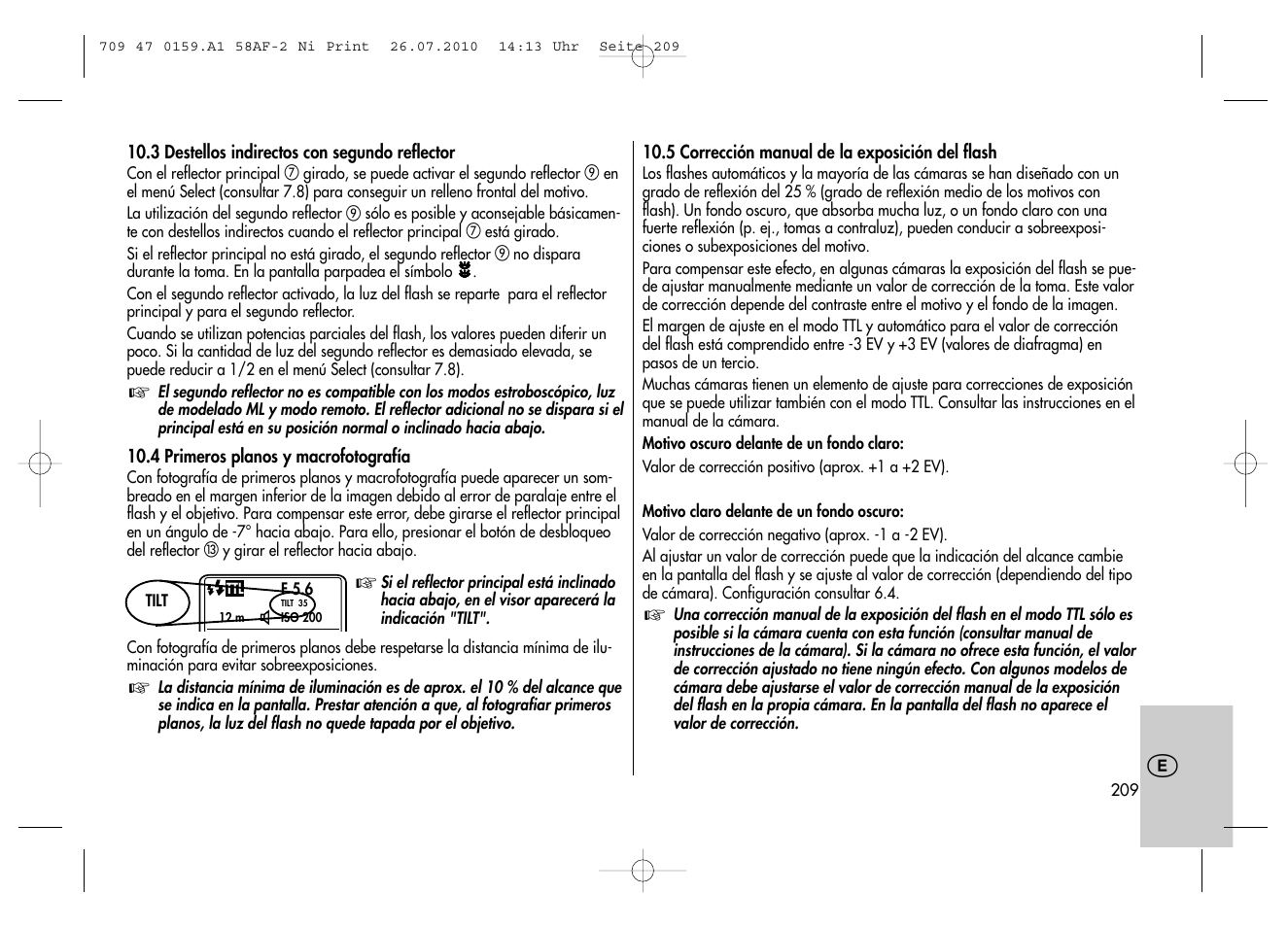 Metz MECABLITZ 58 AF-2 digital Nikon User Manual | Page 209 / 230