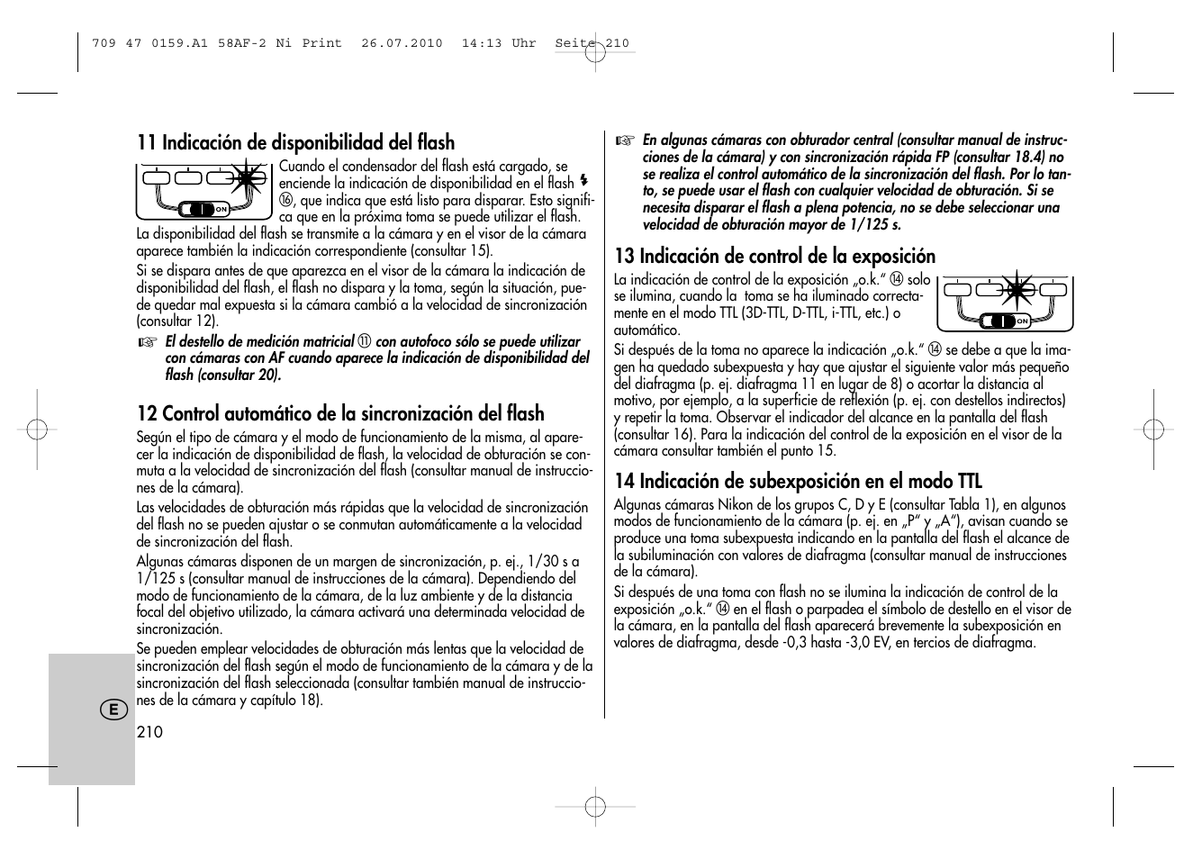 Metz MECABLITZ 58 AF-2 digital Nikon User Manual | Page 210 / 230