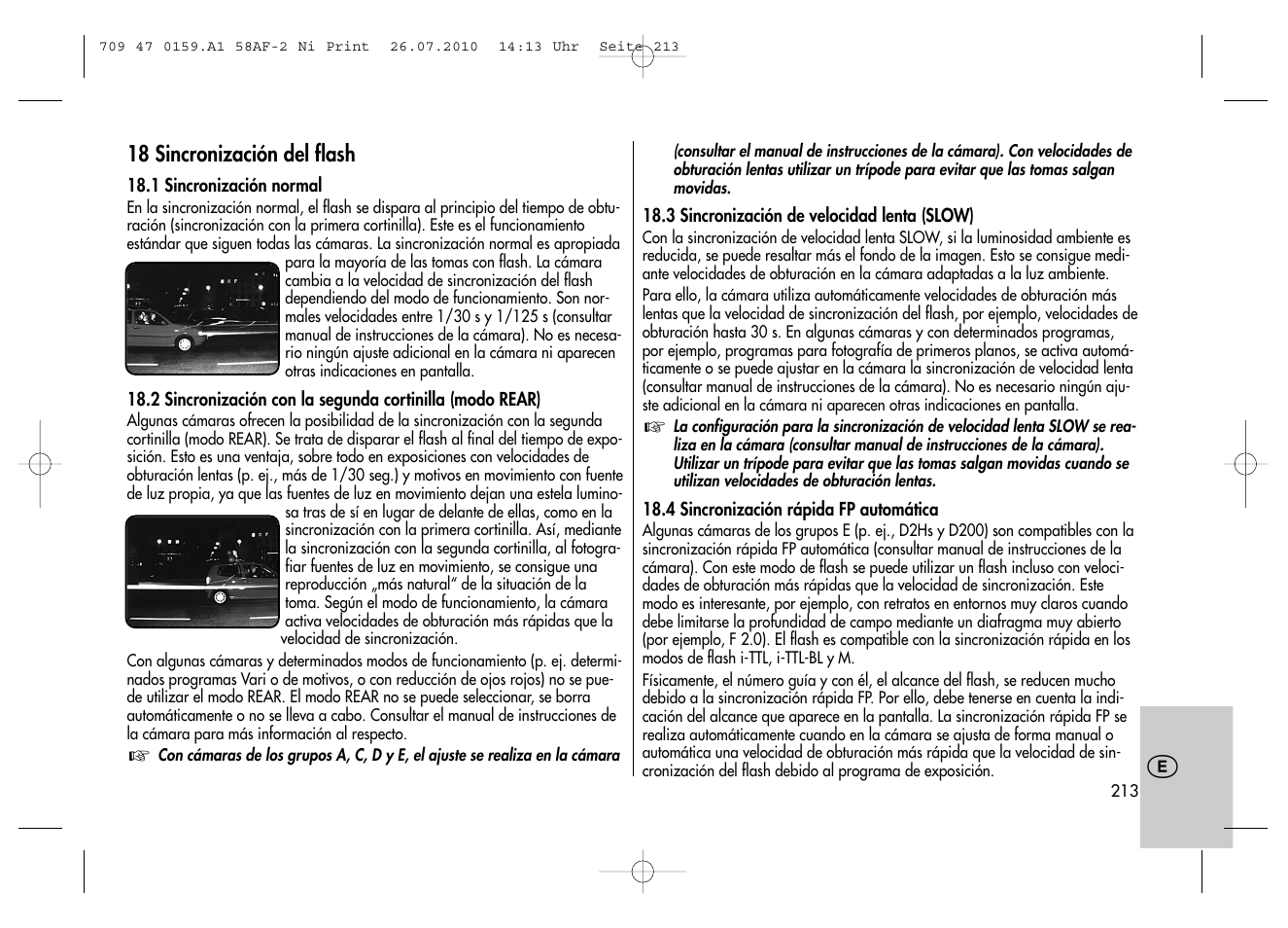 Metz MECABLITZ 58 AF-2 digital Nikon User Manual | Page 213 / 230