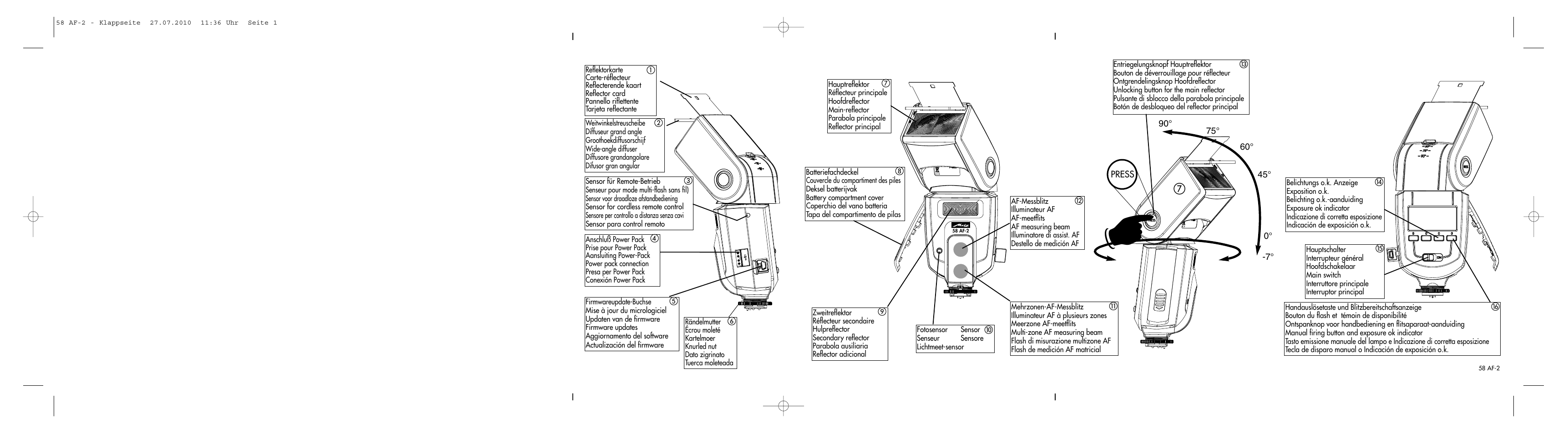 Metz MECABLITZ 58 AF-2 digital Nikon User Manual | Page 228 / 230