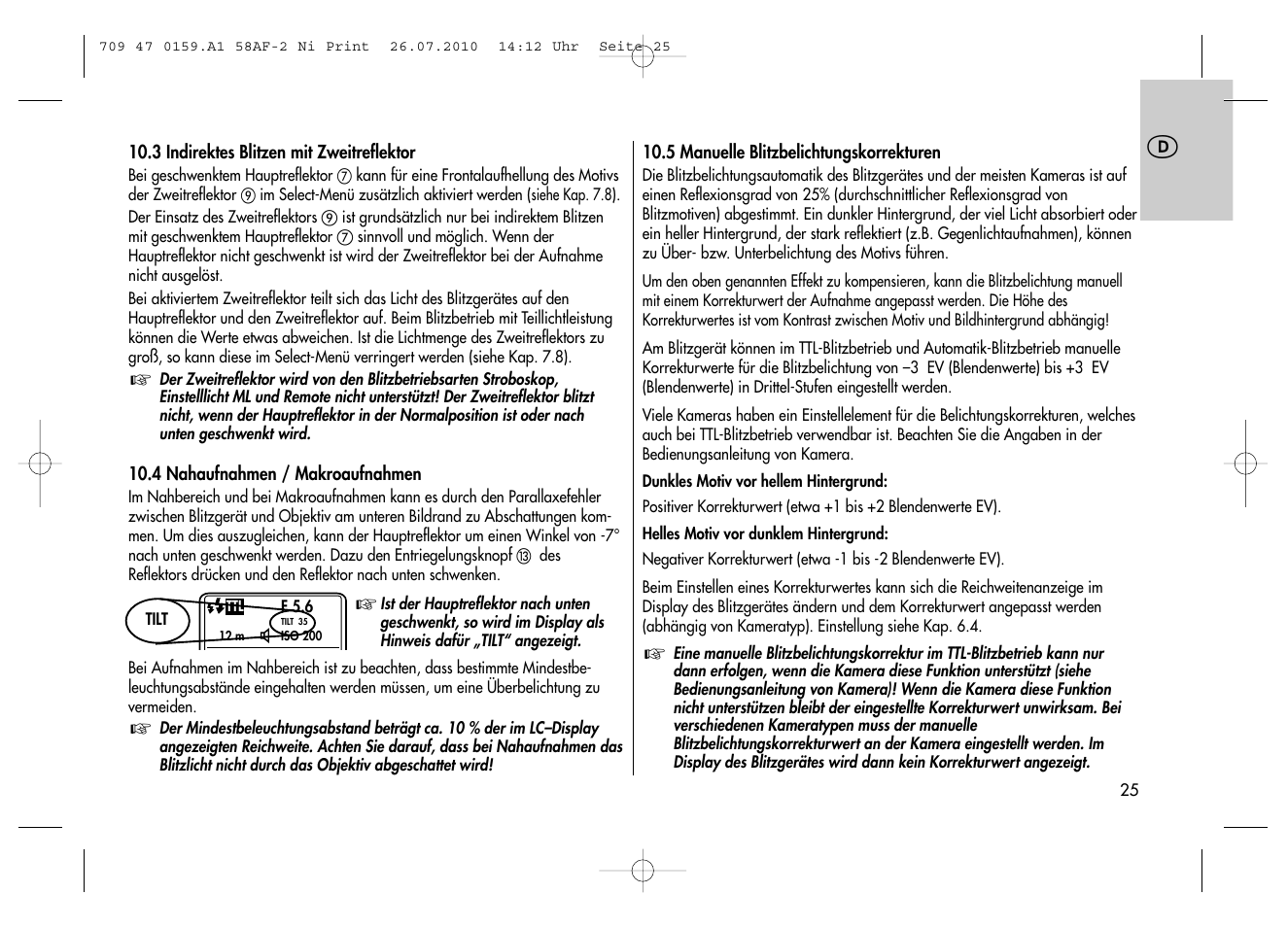 Metz MECABLITZ 58 AF-2 digital Nikon User Manual | Page 25 / 230