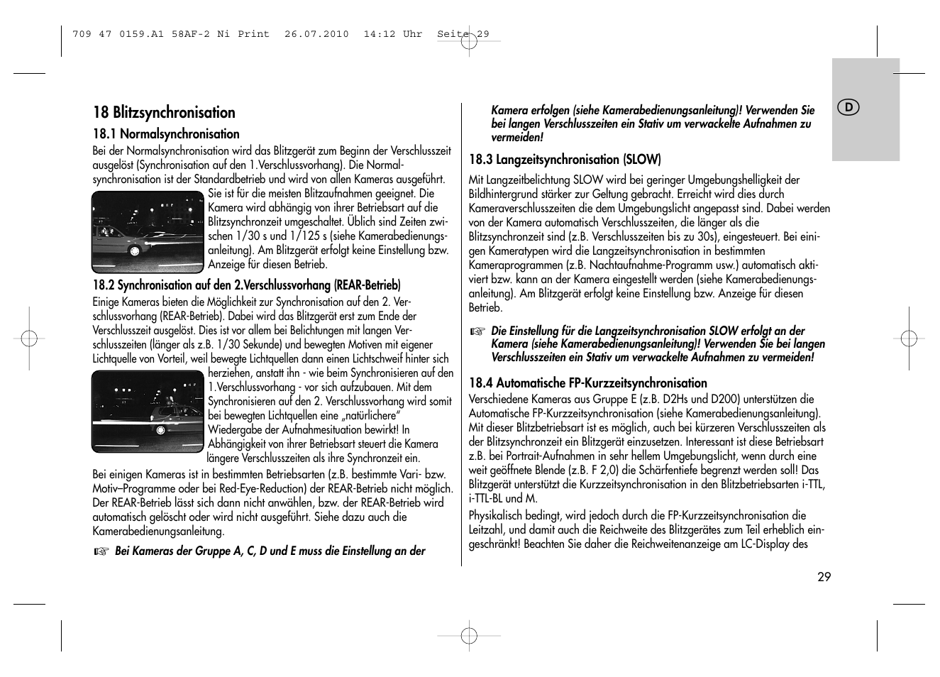 Metz MECABLITZ 58 AF-2 digital Nikon User Manual | Page 29 / 230