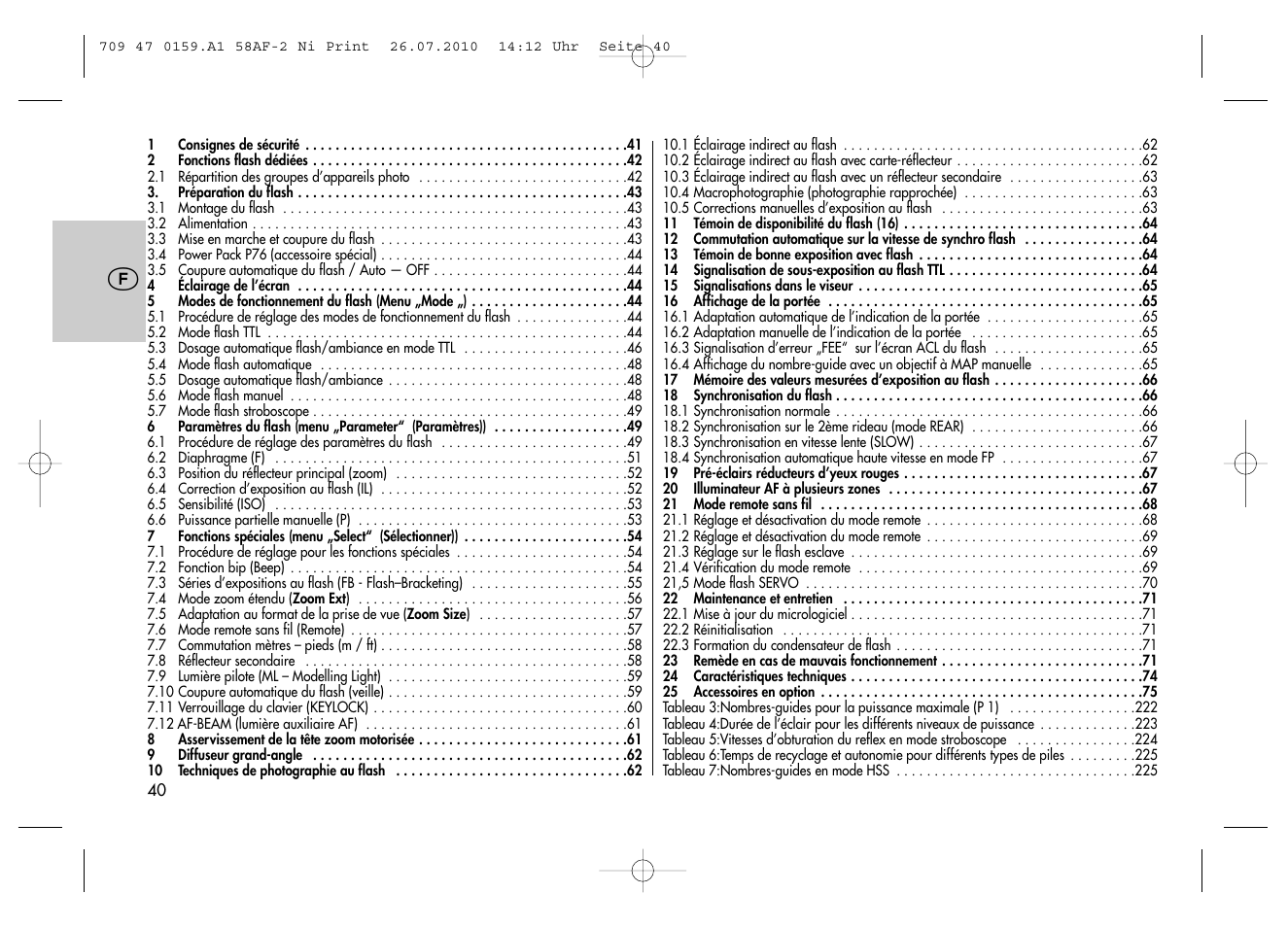 Metz MECABLITZ 58 AF-2 digital Nikon User Manual | Page 40 / 230