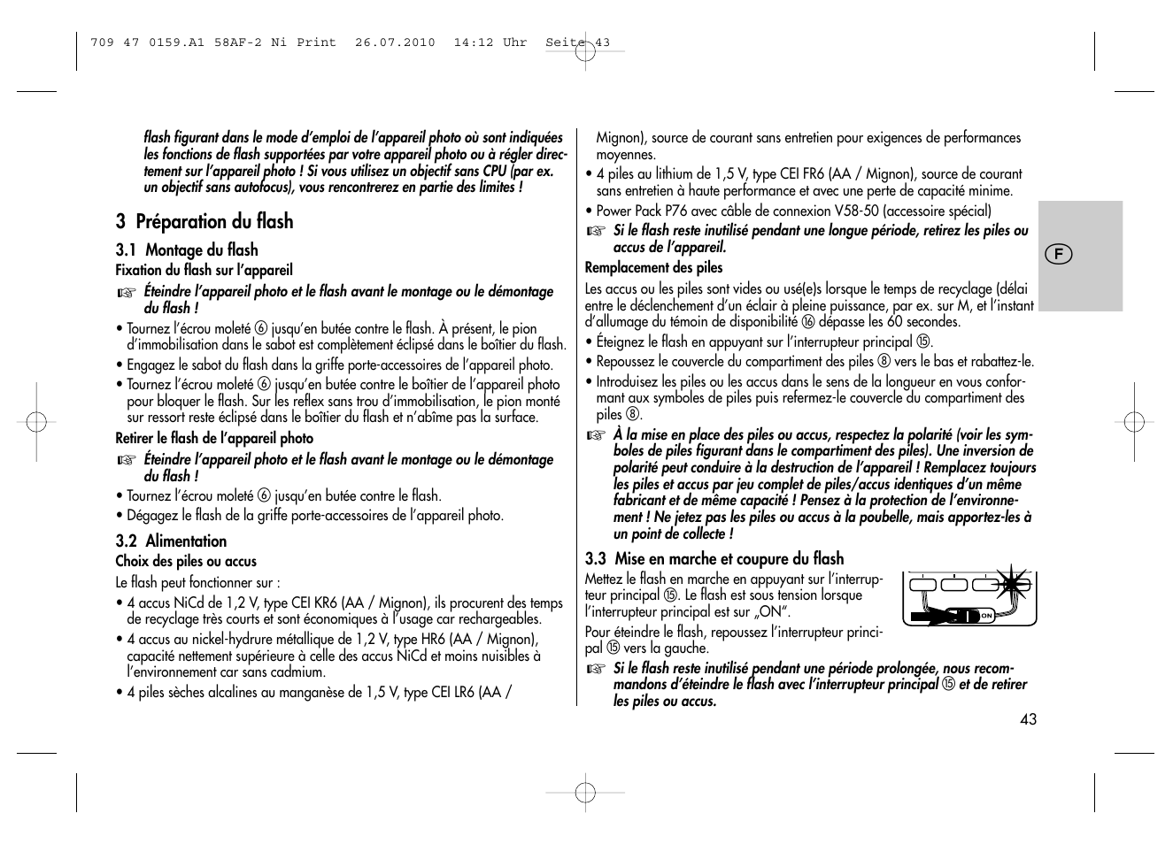 Metz MECABLITZ 58 AF-2 digital Nikon User Manual | Page 43 / 230