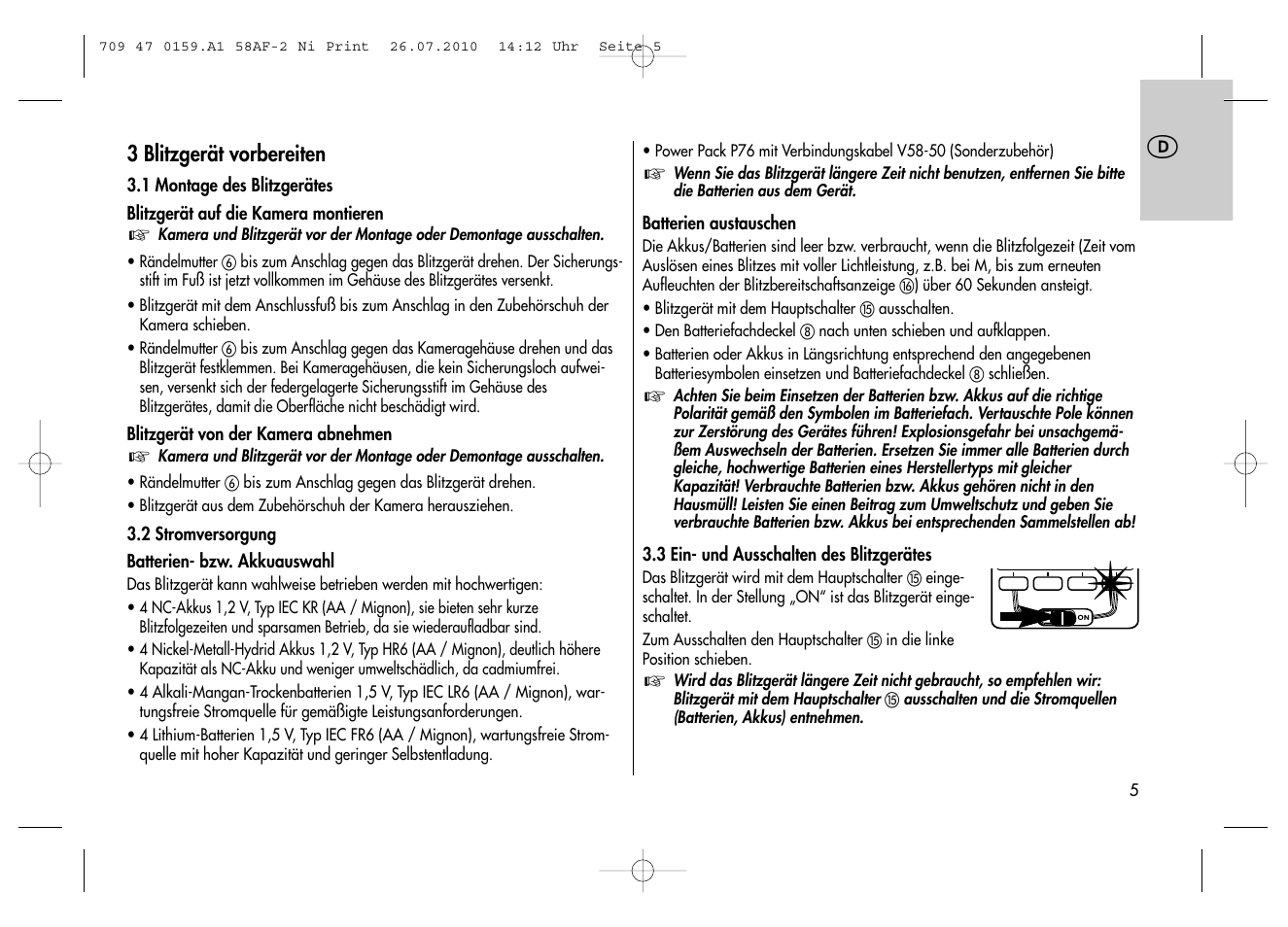 Metz MECABLITZ 58 AF-2 digital Nikon User Manual | Page 5 / 230