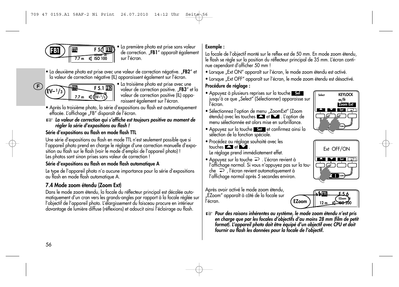 Metz MECABLITZ 58 AF-2 digital Nikon User Manual | Page 56 / 230