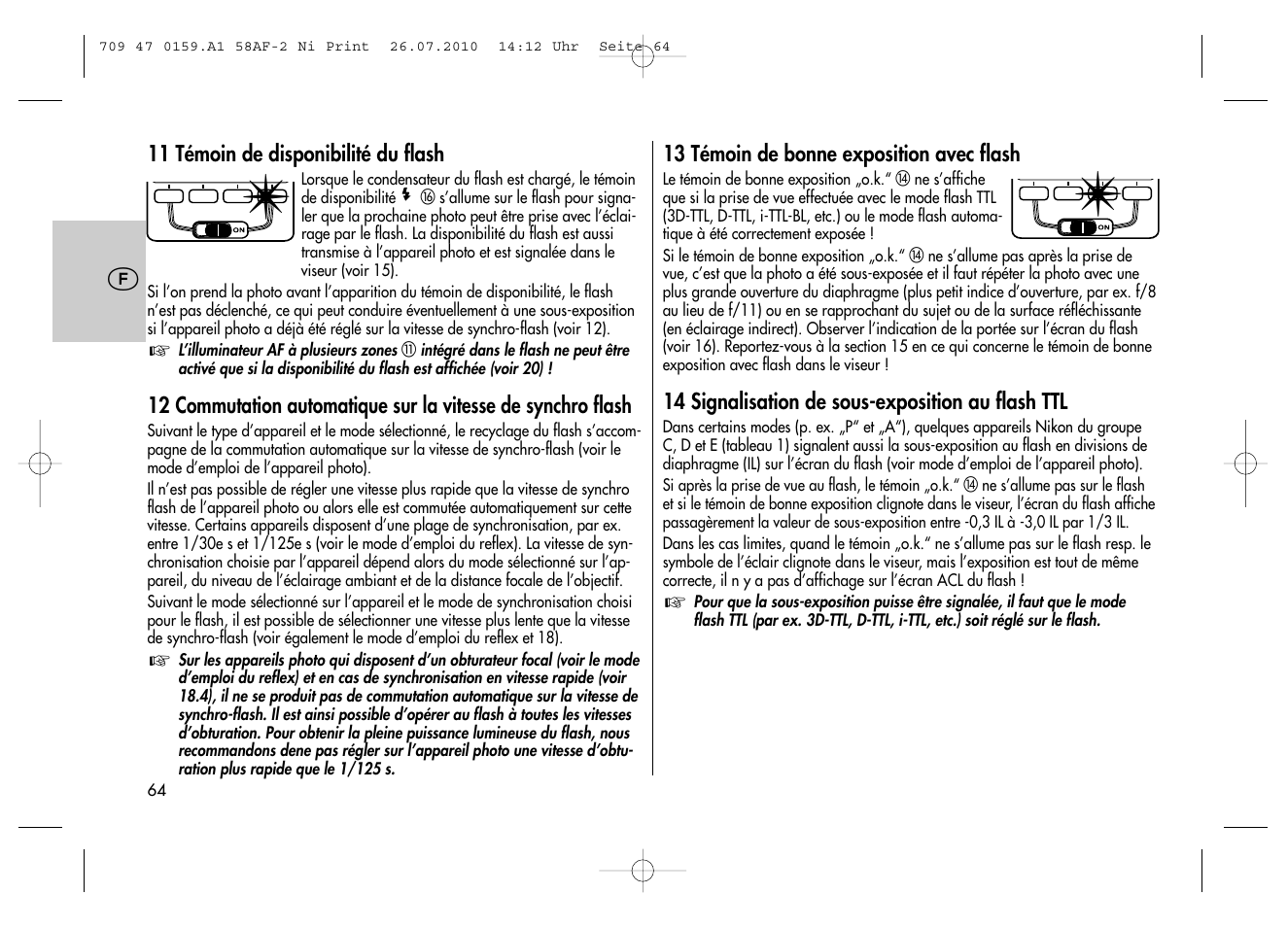 Metz MECABLITZ 58 AF-2 digital Nikon User Manual | Page 64 / 230