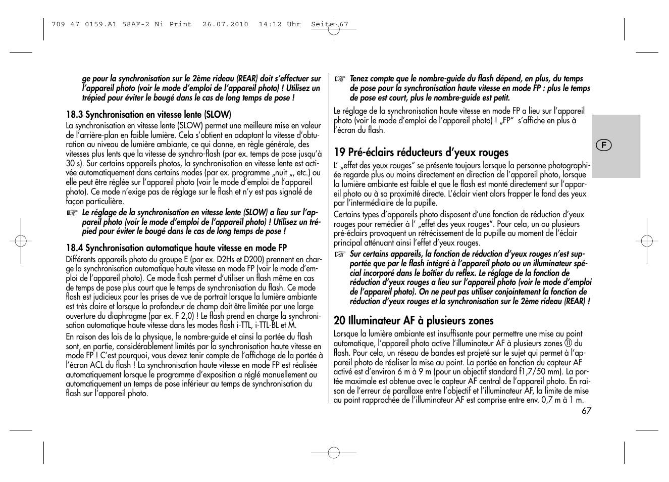 Metz MECABLITZ 58 AF-2 digital Nikon User Manual | Page 67 / 230