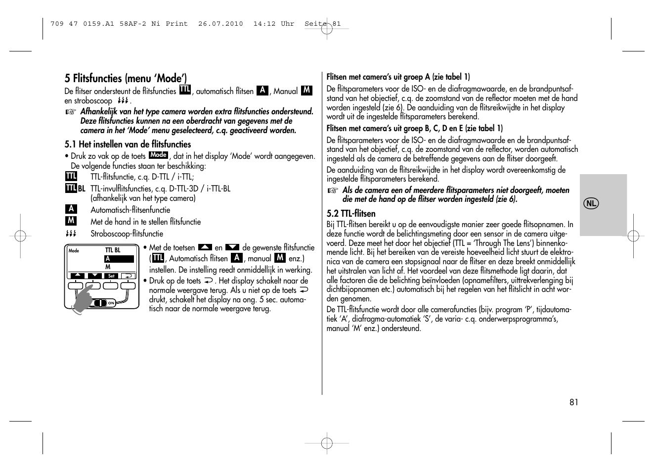 Metz MECABLITZ 58 AF-2 digital Nikon User Manual | Page 81 / 230