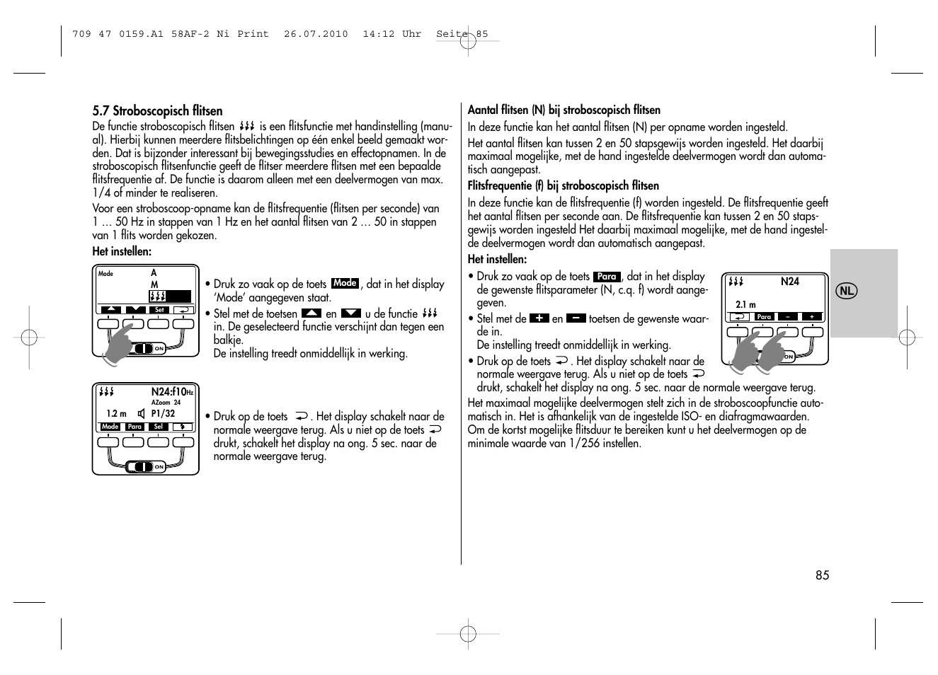 Metz MECABLITZ 58 AF-2 digital Nikon User Manual | Page 85 / 230