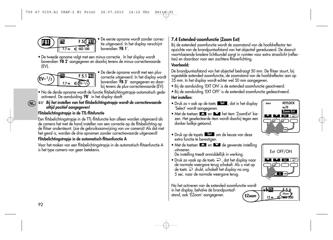 Metz MECABLITZ 58 AF-2 digital Nikon User Manual | Page 92 / 230