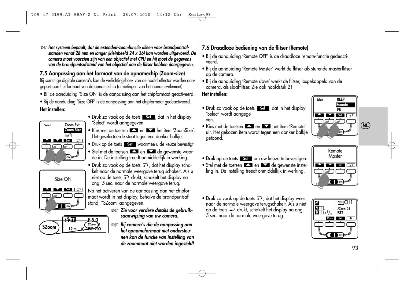 Metz MECABLITZ 58 AF-2 digital Nikon User Manual | Page 93 / 230