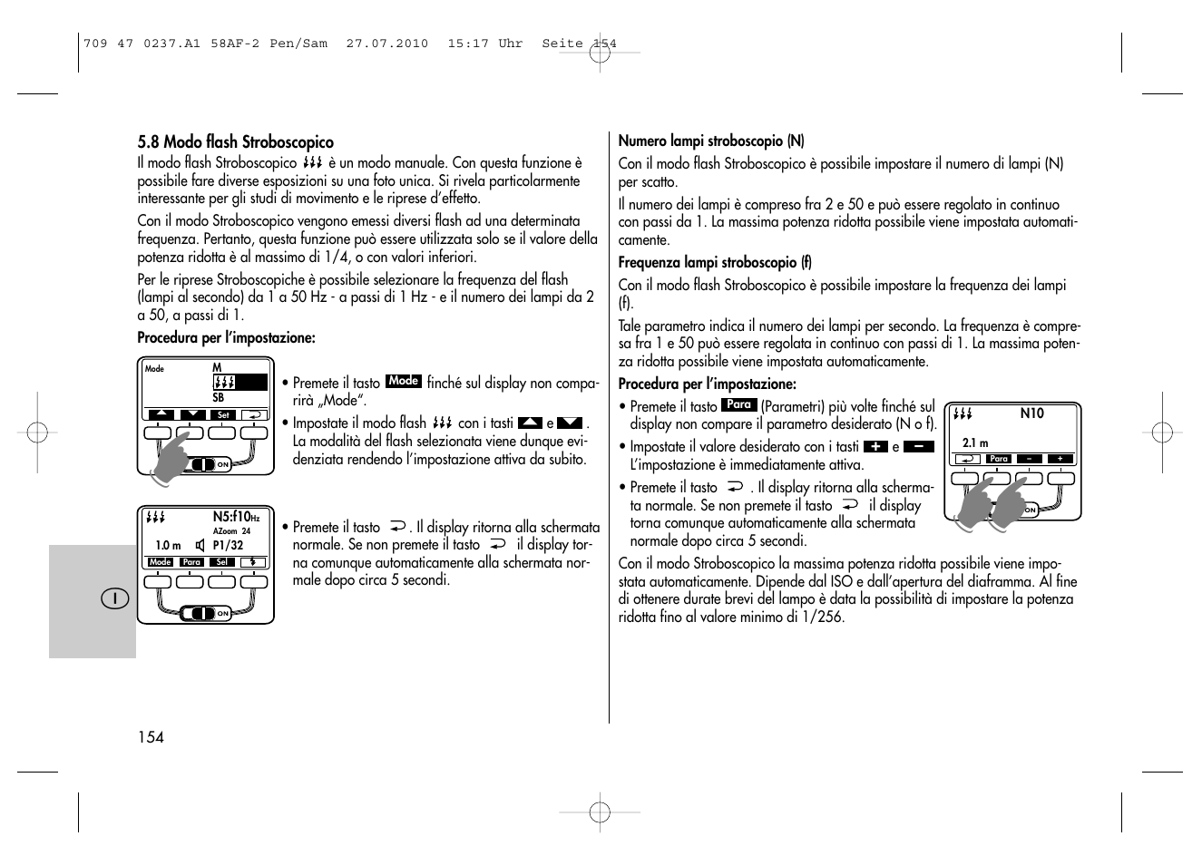 Metz MECABLITZ 58 AF-2 digital Pentax User Manual | Page 154 / 230